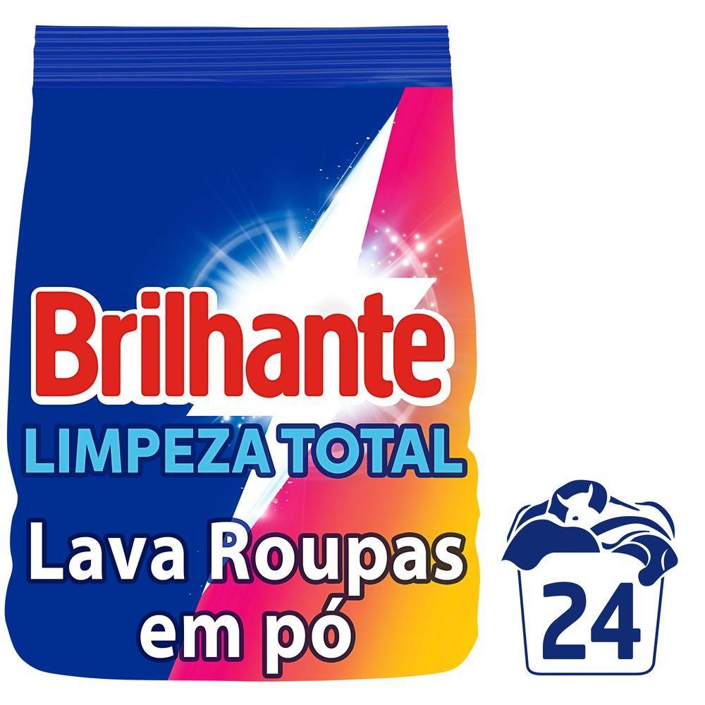 Sabão em Pó Brilhante Limpeza Total 1,6kg em Oferta na Shopee