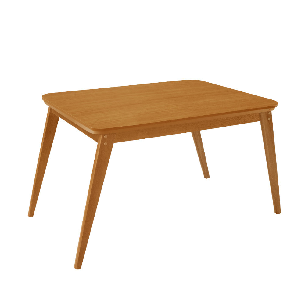 Mesa de Jantar Copper 120cm Madeira Tampo Canto Copo Moderna Mobília em Oferta na Shopee