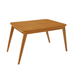 Mesa de Jantar Copper 120cm Madeira Tampo Canto Copo Moderna Mobília