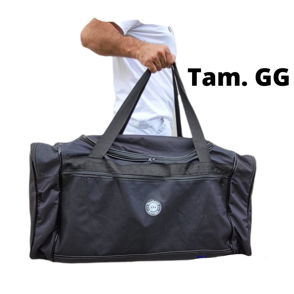 Bolsa Viagem Mala De Mão Viagem Extra Grande Espaçosa Masculina Feminina PROMOÇÃO Preta