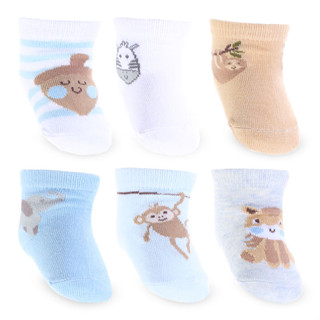 Kit Meia Bebê Pimpolho Menino - 6 Pares Tamanho 00/15 em Oferta na Shopee