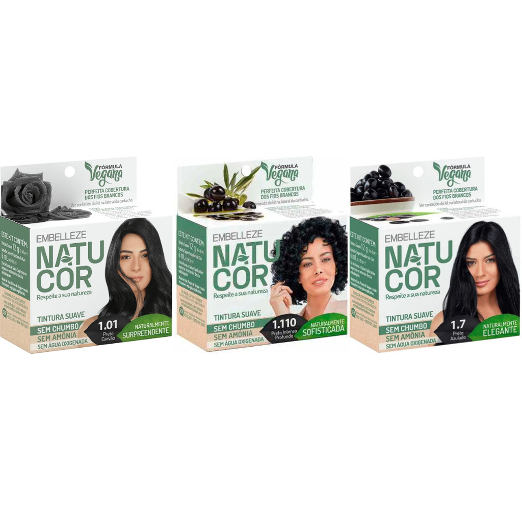 Kit 2 Unidades Tinta de Cabelo Natucor Film - Escolha sua Cor Preferida!