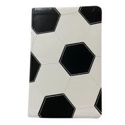 Bíblia Sagrada Slim | NVI | Capa Luxo Futebol Couro-soft Preto e Branco