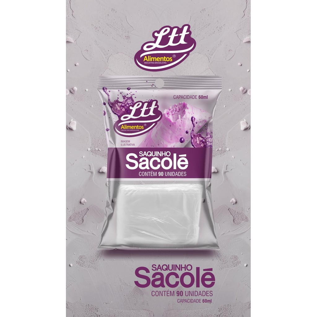 KIT SACOS SAQUINHO PARA SACOLÉ JUJU DINDIN CHUP-CHUP GELADINHO GOURMET E FAROFA 4X23CM