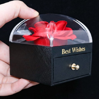 Caixa De Armazenamento Com Design De Flor Rosa Para Colar/Anéis/Bijuterias/Cosméticos em Oferta na Shopee