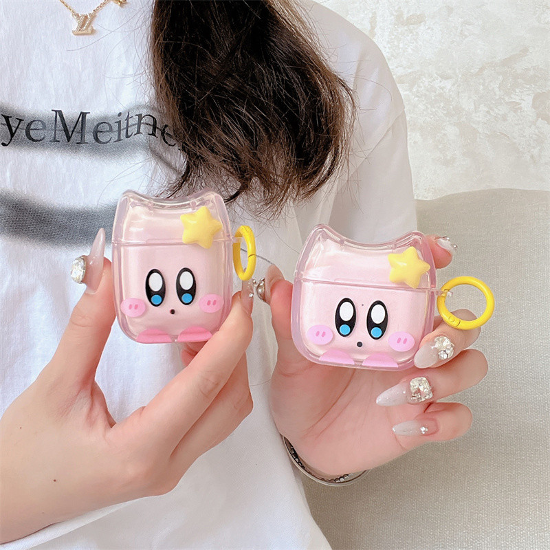 Kirby super star para Airpods4 Airpods 1/2 3 Pro Pro2 pro3 Conjunto de fone de ouvido sem fio Bluetooth Capa protetora A