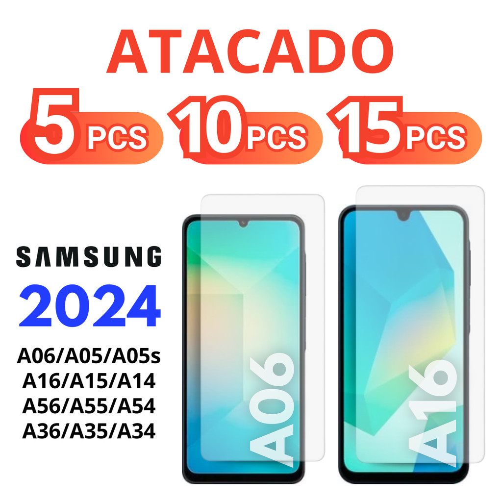 Kit Película Vidro 3D Samsung A06 A16 A15 A36 A35 A55 A56 Combo Com 5/10/15 Peças Atacado