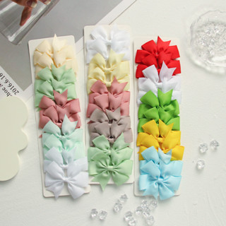 10 Pçs/Set Doce Meninas Fita Grampo De Cabelo Colorido Bowknot Headwear Crianças Acessórios Atacado em Oferta na Shopee