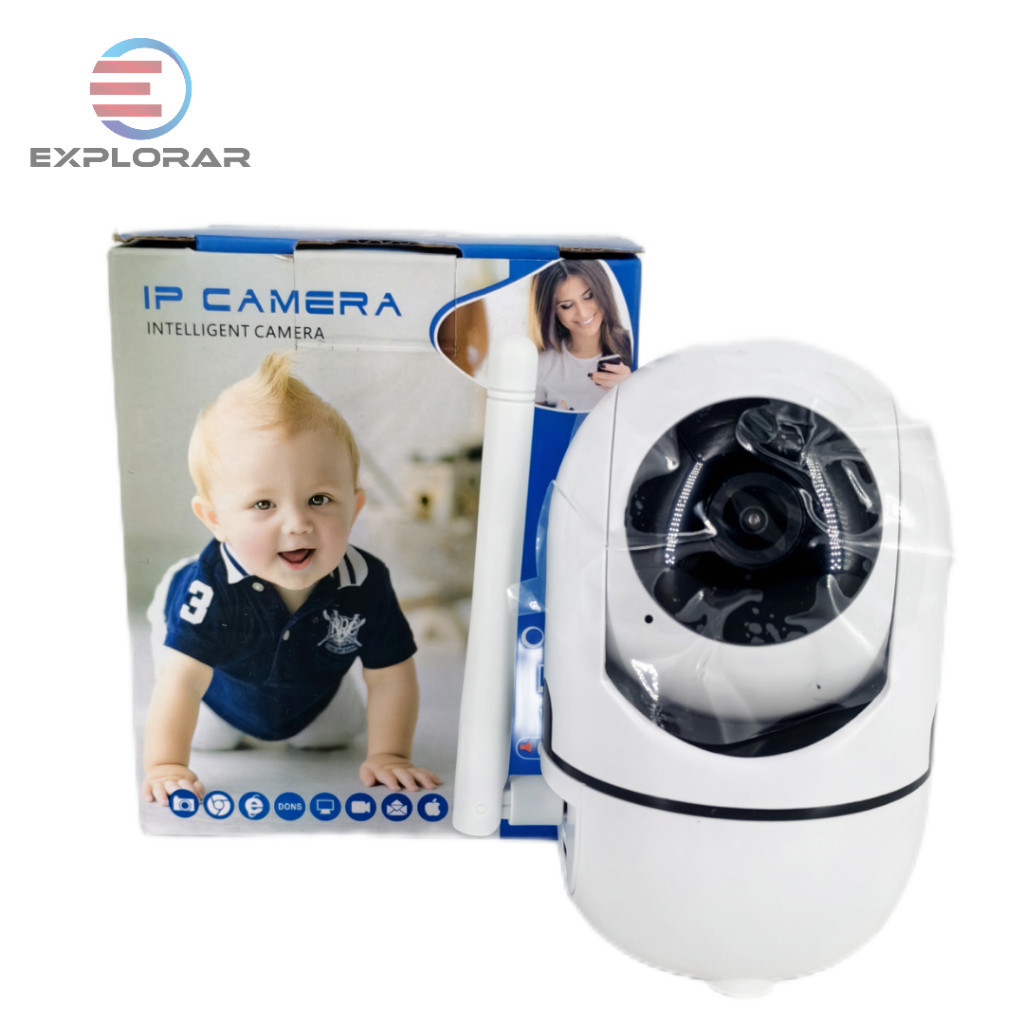 Babá Eletrônica Camera Ip Wifi Giratória Com Visão Noturna 1Antena APP YOUSEE