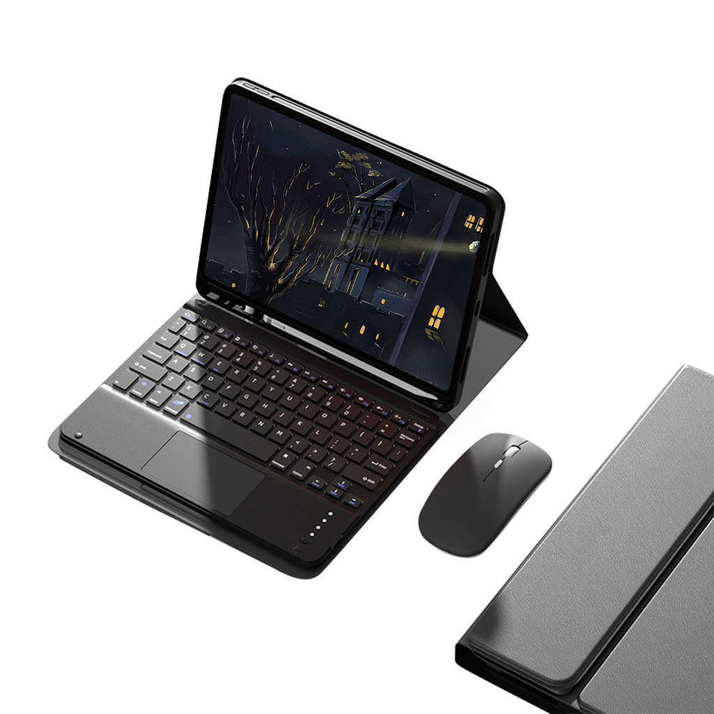 Capa de suporte para iPad 11ª A16 / 10ª com teclado magnético ABNT Bluetooth touch, mouse, 9ª/8ª/7ª/air6 11in/air5/air4