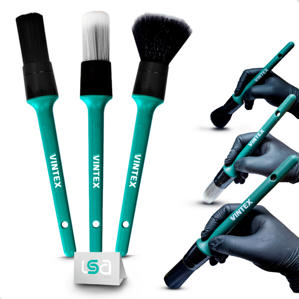 Kit 3 Pinceis Para Detalhamento Completo Vintex Macio Medio Super Macio Vintex Vonixx em Oferta na Shopee