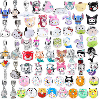 Desenhos Animados Charme Berloque Aço Inoxidável Pingente Prata 925 Contas DIY Moda Jóias Bela Pulseira Colar Acessórios em Oferta na Shopee
