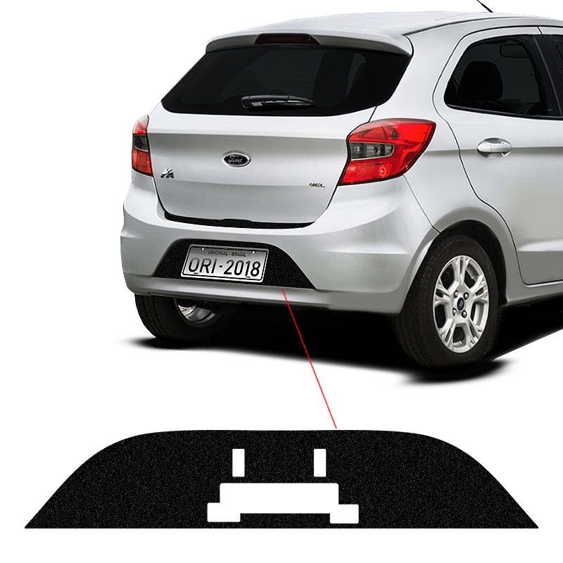Adesivo Traseiro Fundo De Placa Ka Hatch 17/2018 Black Over