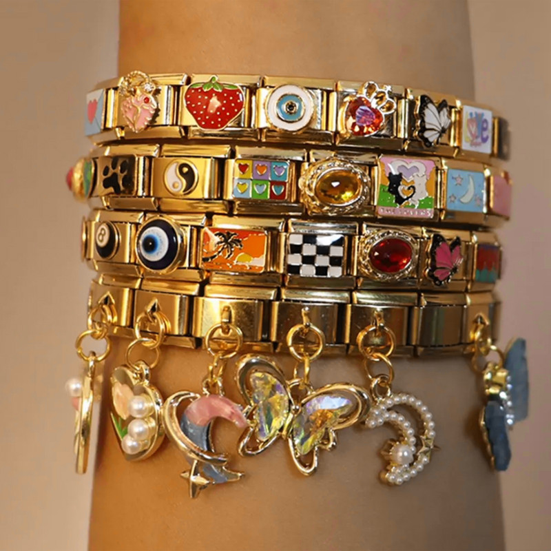 Pulseira Italiana , Amuletos De Ouro Personalizados Da Itália , Personalizada Mau Olhado , Presentes De Joias Para Ela , em Oferta na Shopee