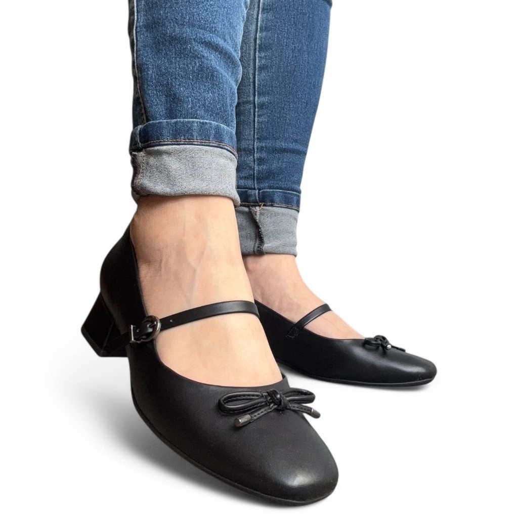 Detalhes do Scarpin Feminino Boneca Preto Ramarim 2517101-5