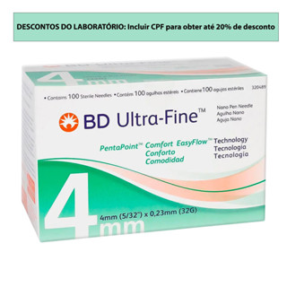 Agulha Descartável BD Ultra Fine Nano 4mm PentaPoint Easyflow 100 Unidades em Oferta na Shopee