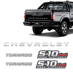 Kit Adesivos S10 Tornado Turbo Eletronic 4x4 Faixa Traseira