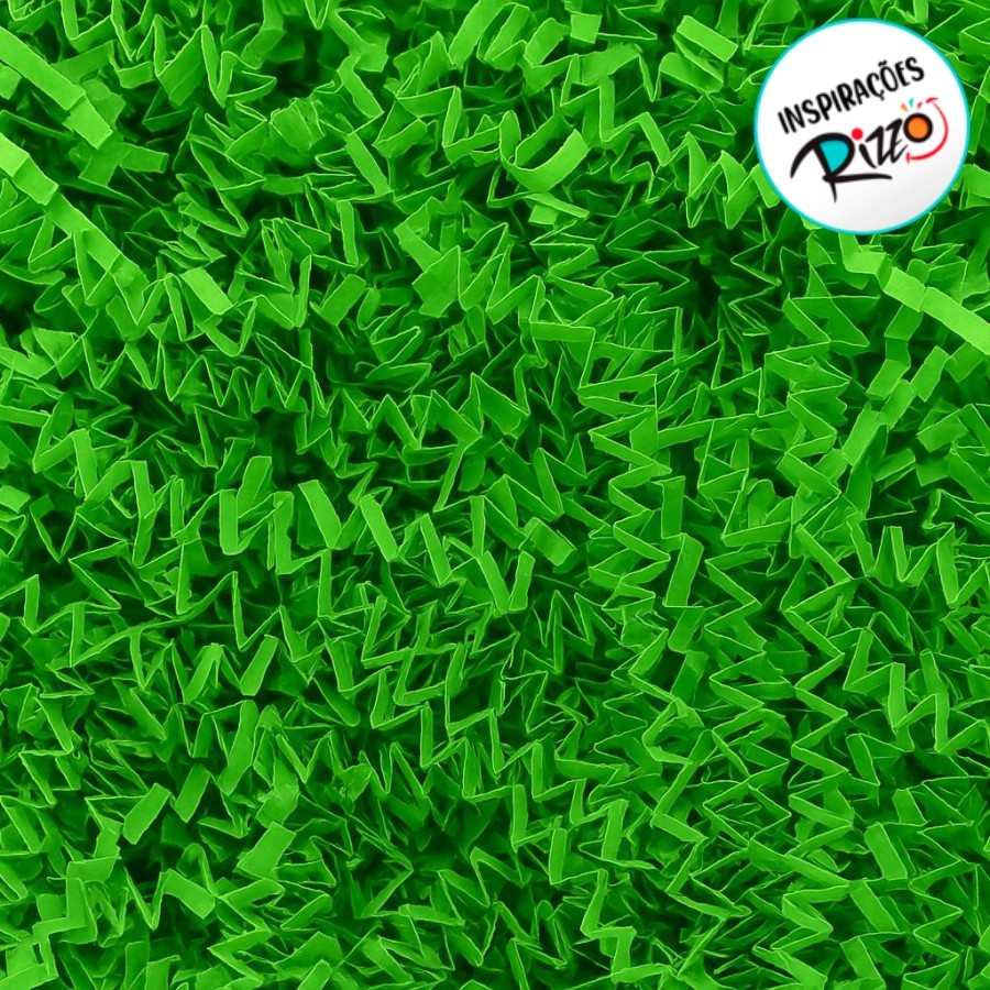 Palha Decorativa de Papel Verde Limão - 100g - 1 unidade - Rizzo