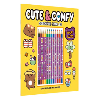 Cute & Comfy |  Desenho Simples  | Edição Luxo | 12 Lápis de Cor em Oferta na Shopee