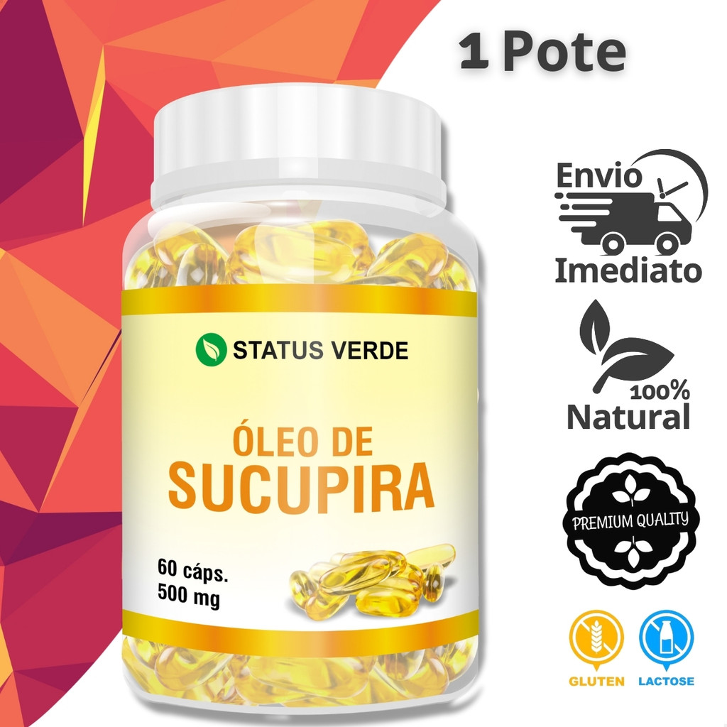 Óleo de Sucupira Natural 500mg 60 Cáps - Status Verde em Oferta na Shopee