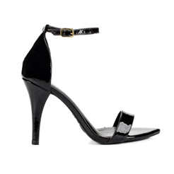 Sandália Feminina JJOJO Luana Salto Fino Alto 9 cm Elegante Bico Folha