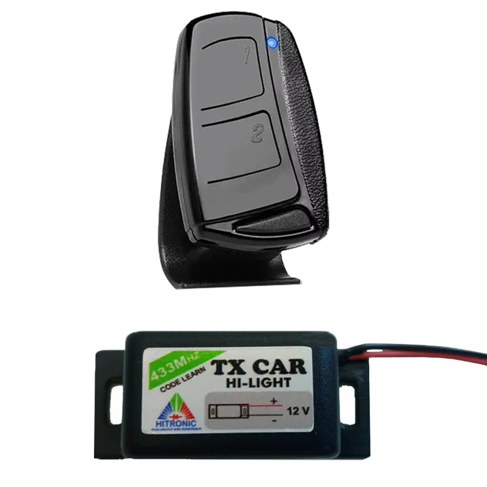 Controle Remoto Portão 2 Canais + Tx Car Prova De água Luz Farol Alto Carro Moto