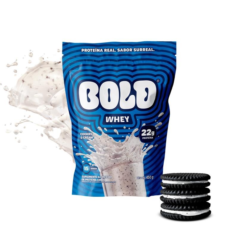BOLD Whey Cookies & Cream 450g em Oferta na Shopee