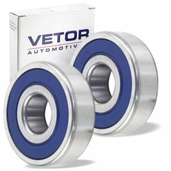 02 Rolamentos Esfera Vetor 6303 2rs Folga C3 Aço 17x47x14mm