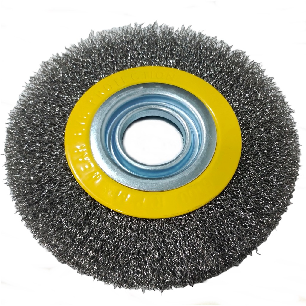 Escova De Aço Circular Ondulada 6x1/2" / 152mm Moto Esmeril + Brinde 10 Anéis