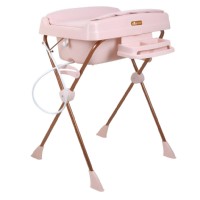 Banheira de Bebê Burigotto Millenia+ Mon Amour Trocador Rosa