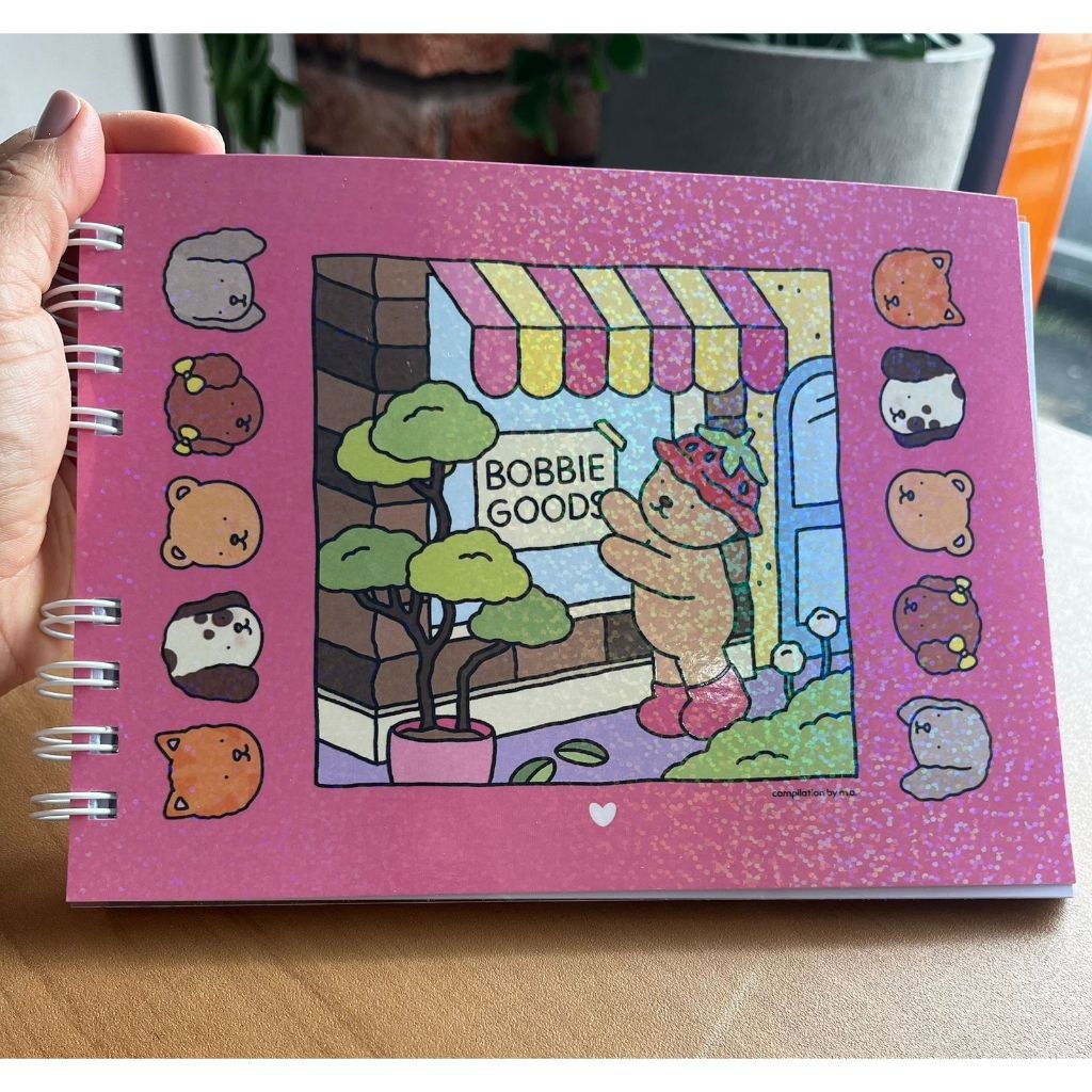 Livro de Colorir BG Capa Flexível Rosa com Laminação holográfica 21x15cms 25-100 Folhas
