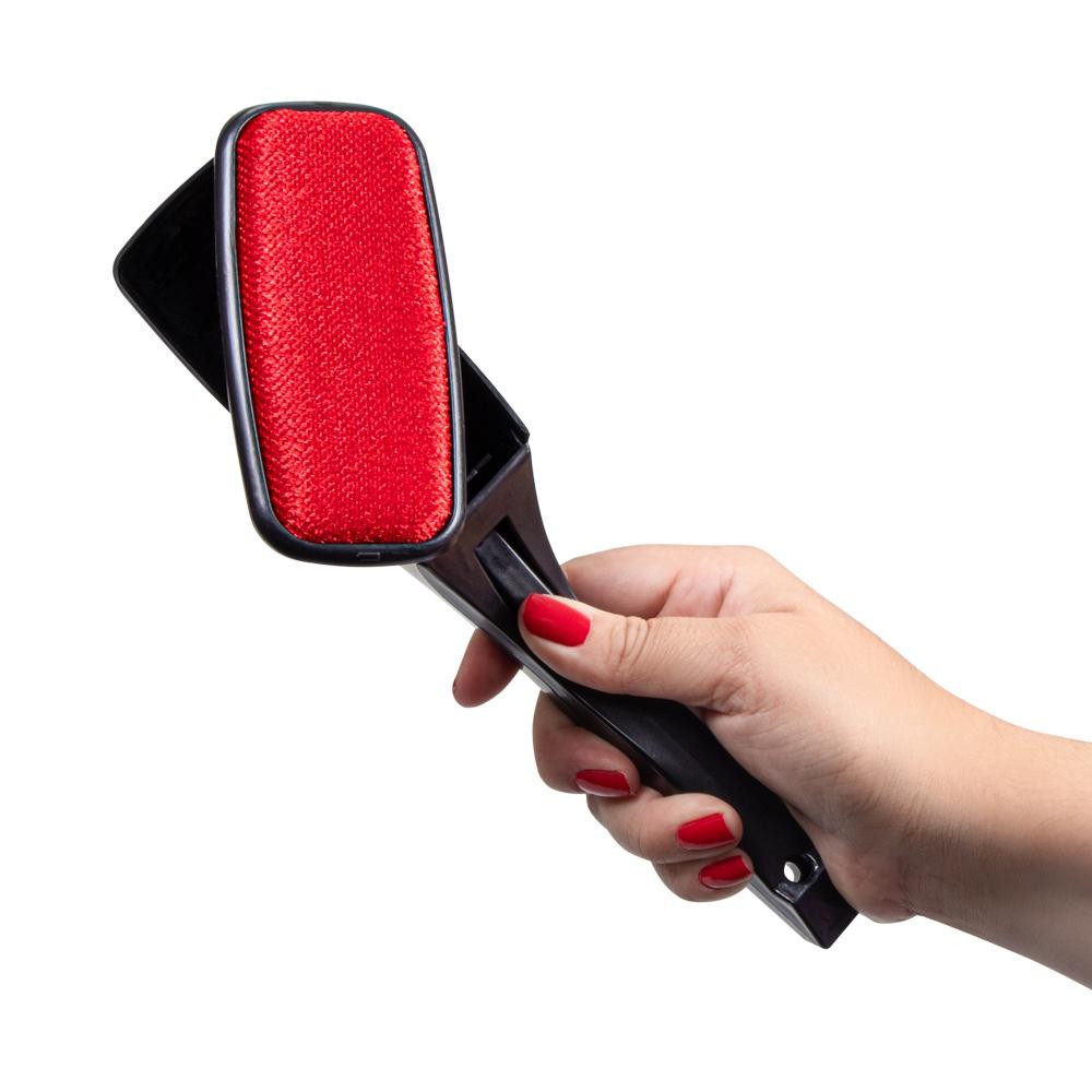 Tira Pelos de Roupas Giratório Removedor Pelos Tecidos Escova Reutilizável Ordene Preto Vermelho em Oferta na Shopee