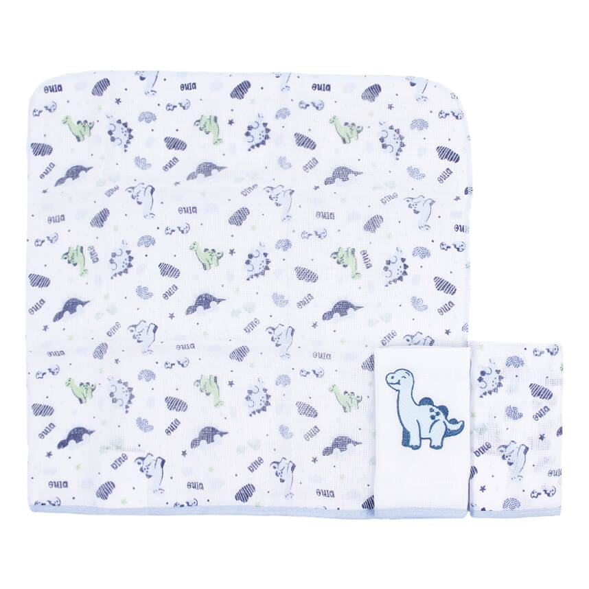 Kit Pano De Boca Gijo Borbado Dinossauro - 03 Peças em Oferta na Shopee