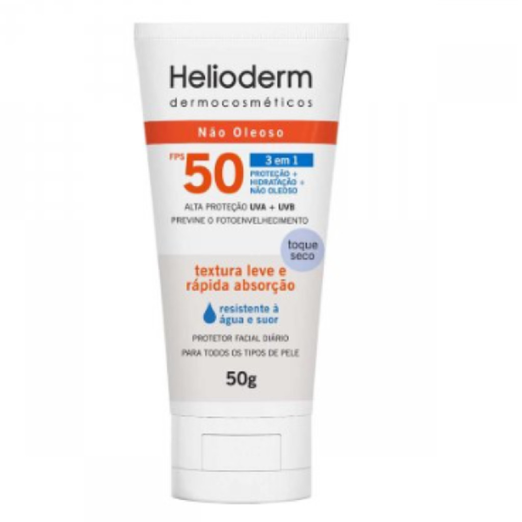 Protetor Solar Helioderm Suncare FPS 50 Facial 50g Helioderm