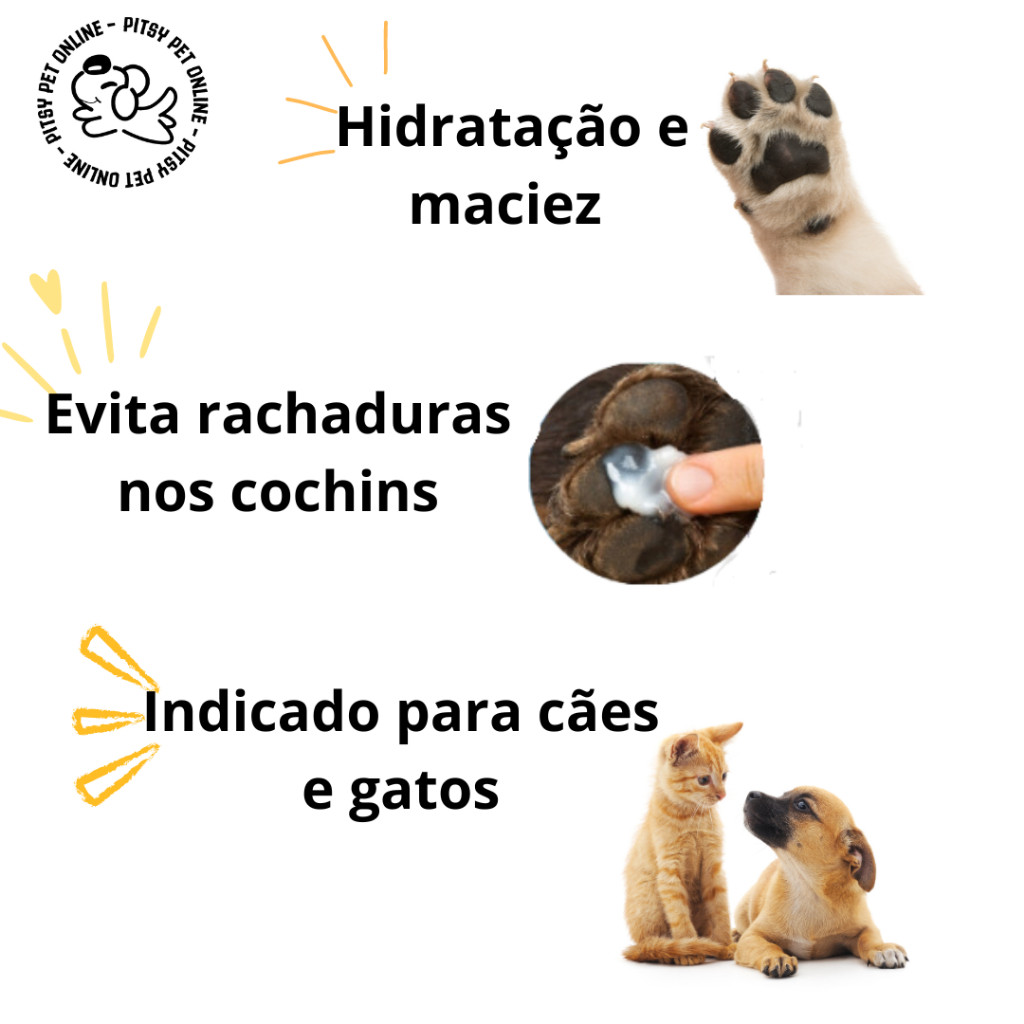 Kit Hidratante de patas para cachorro e gato + Limpa patas para cachorro e gato Pet Clean