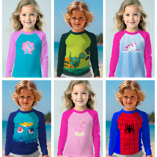 Camisa Infantil De Proteção Solar UV 50 Manga longa Praia Para Meninos e Meninas em Oferta na Shopee