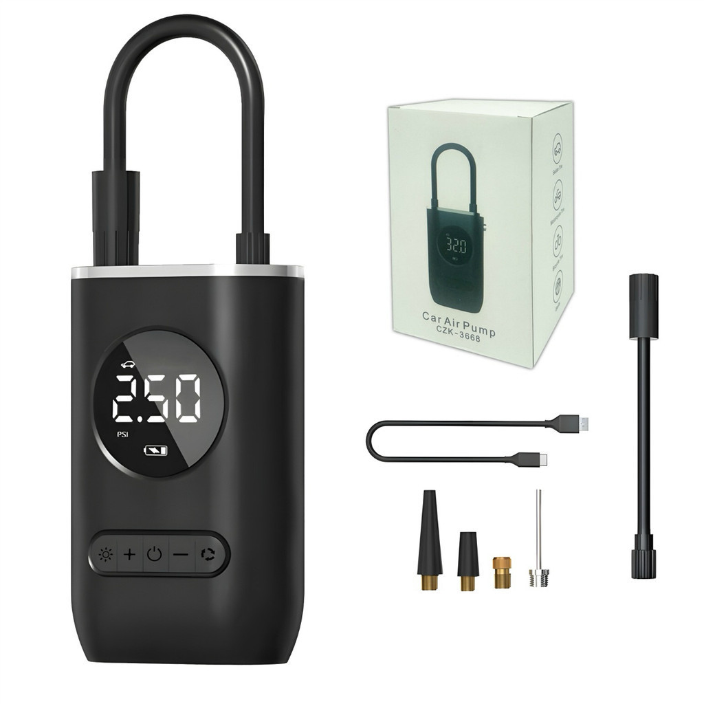 Mini Compressor de Ar Portatil Recarregavél Digital USB Calibrador Pneu Envio Imediato