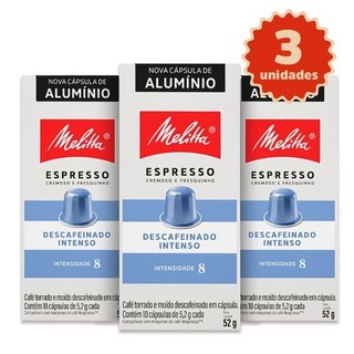 Kit 30 Cápsulas de Café Melitta Descafeinado Intenso em Oferta na Shopee