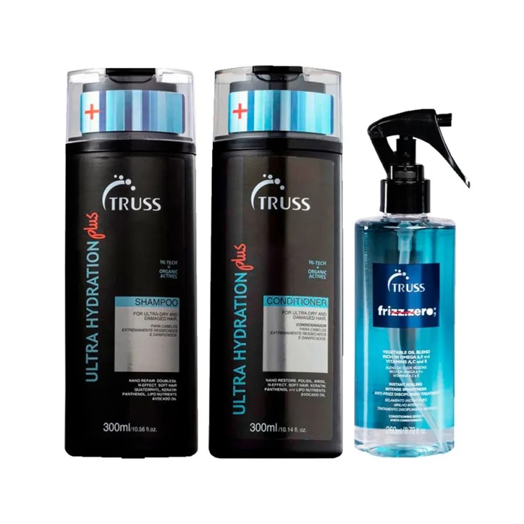 Kit Truss Frizz Zero - Shampoo 300ml + Condicionador 300ml + Spray 260ml