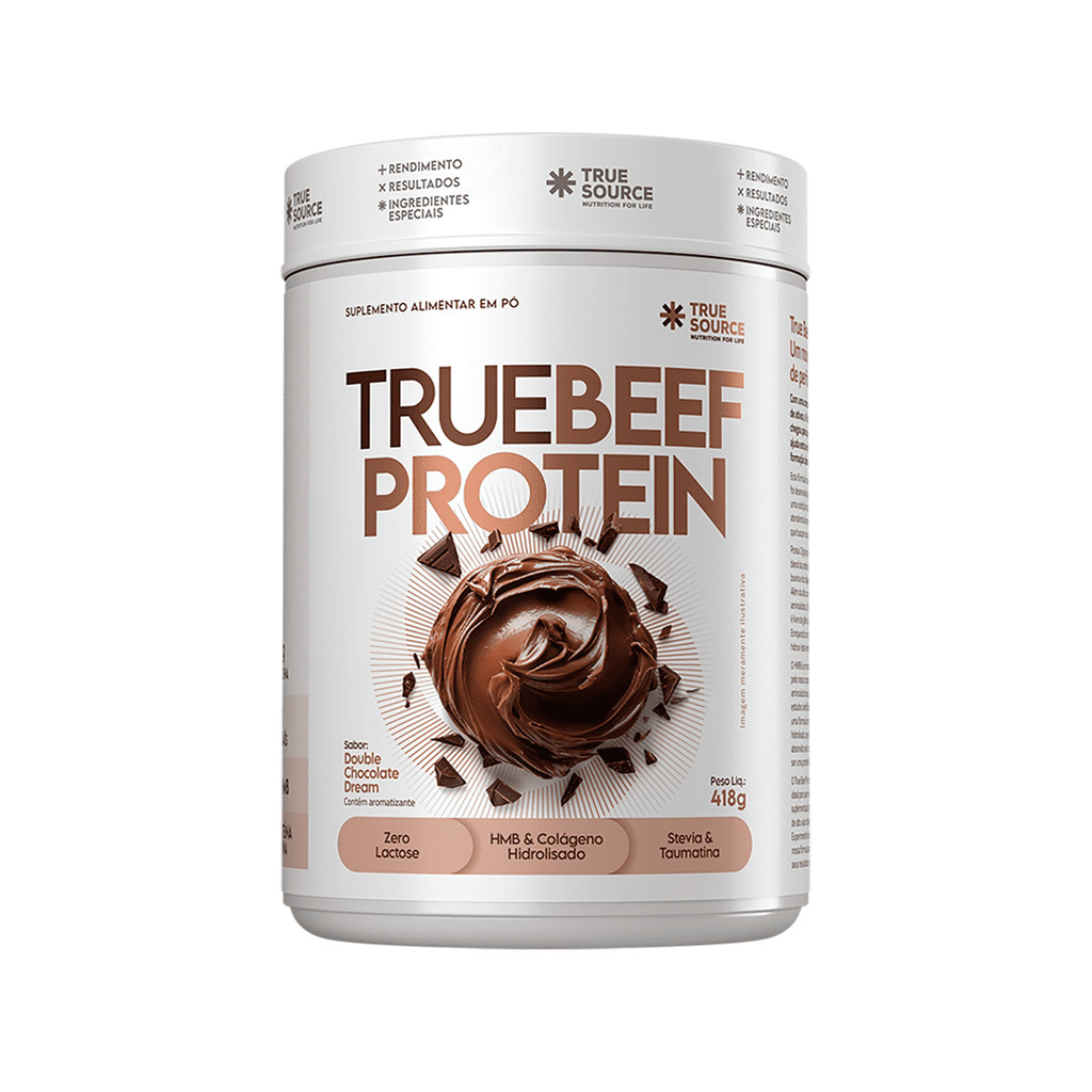 True Beef Protein Double Chocolate Dream 418g True Source em Oferta na Shopee