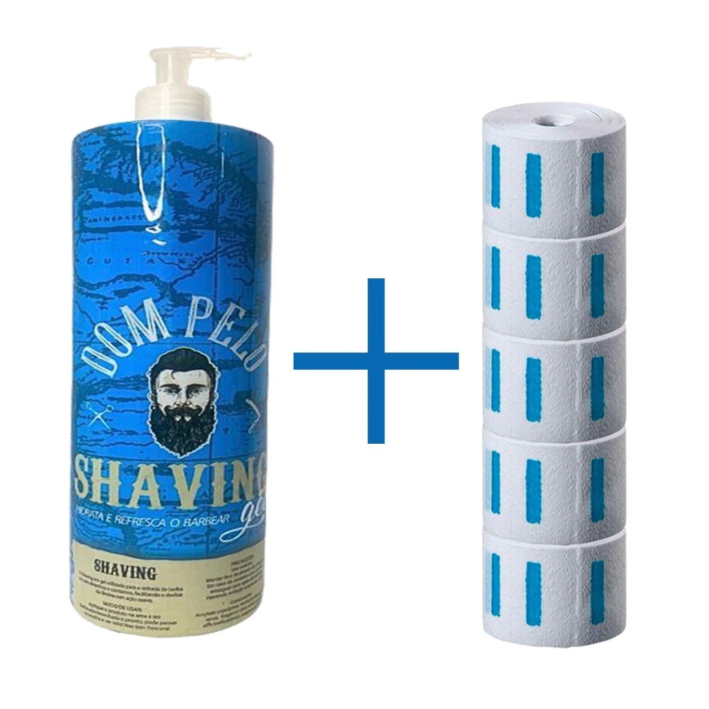 Shaving Gel Dom Pelo 1kg Profissional - Barba Suave Sem Irritações Gola Higiênica Descartável 5 Rolos com 500 Unidades em Oferta na Shopee