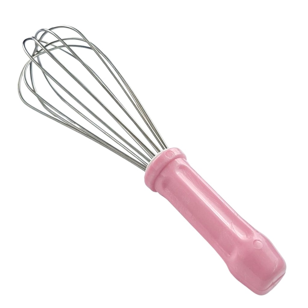 BATEDOR TIPO PERA FUE 25CM INOX ROSA BATEDOR DE OVOS BPR-25