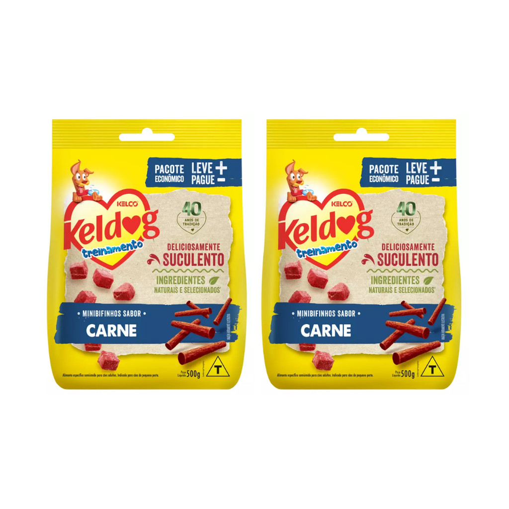KIT COM 2 KELDOG BIFINHO EVOL CRIADORES MINI CARNE 500GR