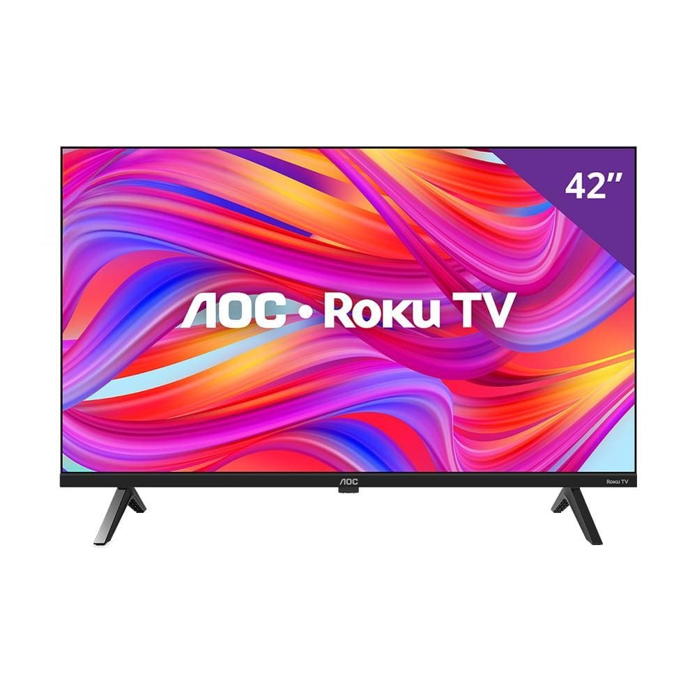 Smart TV 42  AOC Full HD DLED 42S5045/78G com Processador Quad Core - Home Appliances