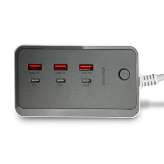 Adaptador Hub USB-A + USB-C PD - Carregador Multiportas para Notebook e Celular - Branco - Verde em Oferta na Shopee