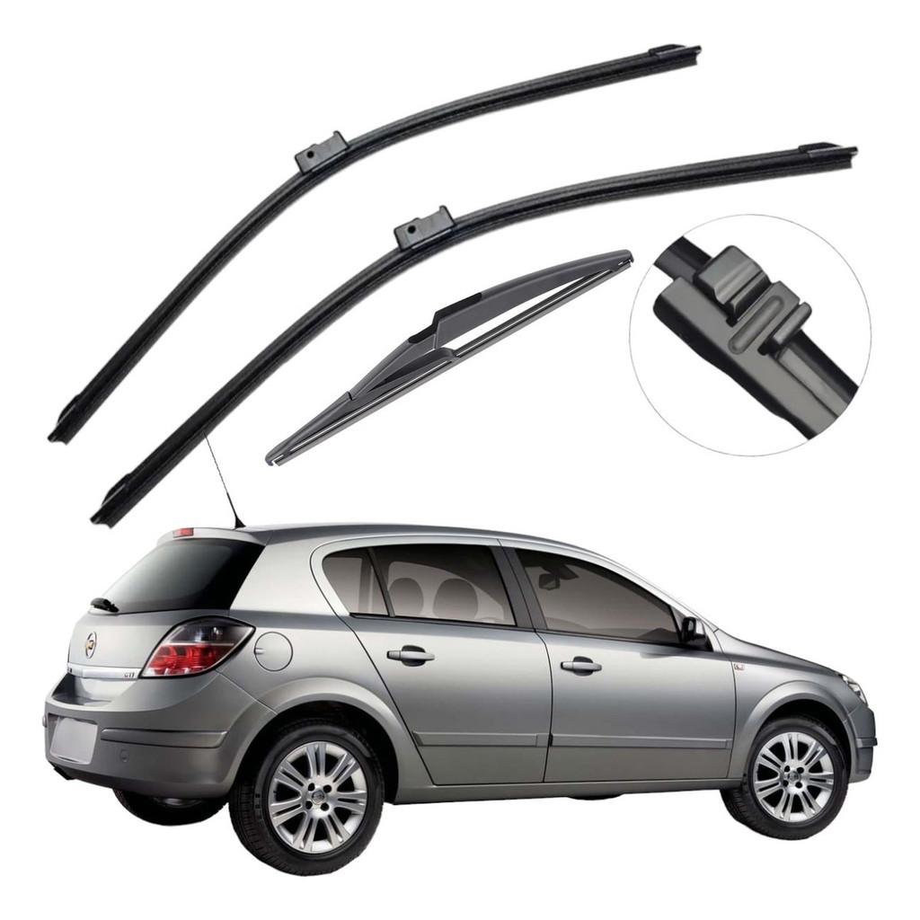 Kit Palhetas Limpador de Para-brisa Silicone Chevrolet Vectra 1997 a 2011 Soft Flex