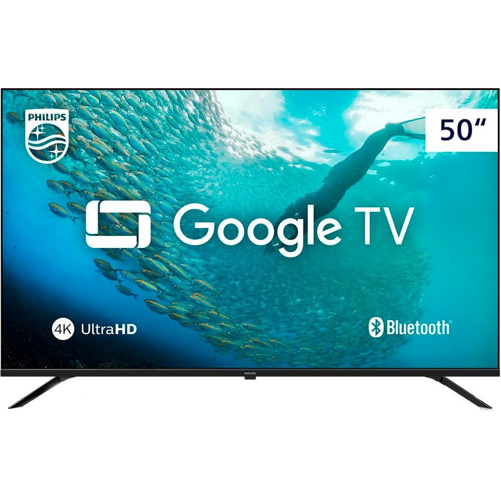Smart TV LED 50 Ultra HD 4K Philips 50PUG7019 com Google TV, Comando de Voz, Wi-Fi, Entrad...