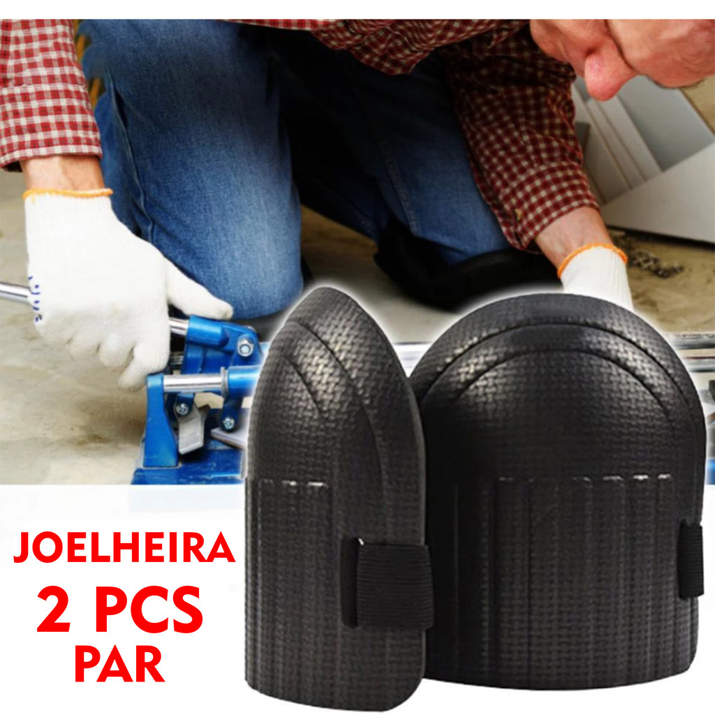 Joelheira De Protecao Par Multiuso Preta Resistente Construção Civil Assentar Piso Protege O Joelho em Oferta na Shopee