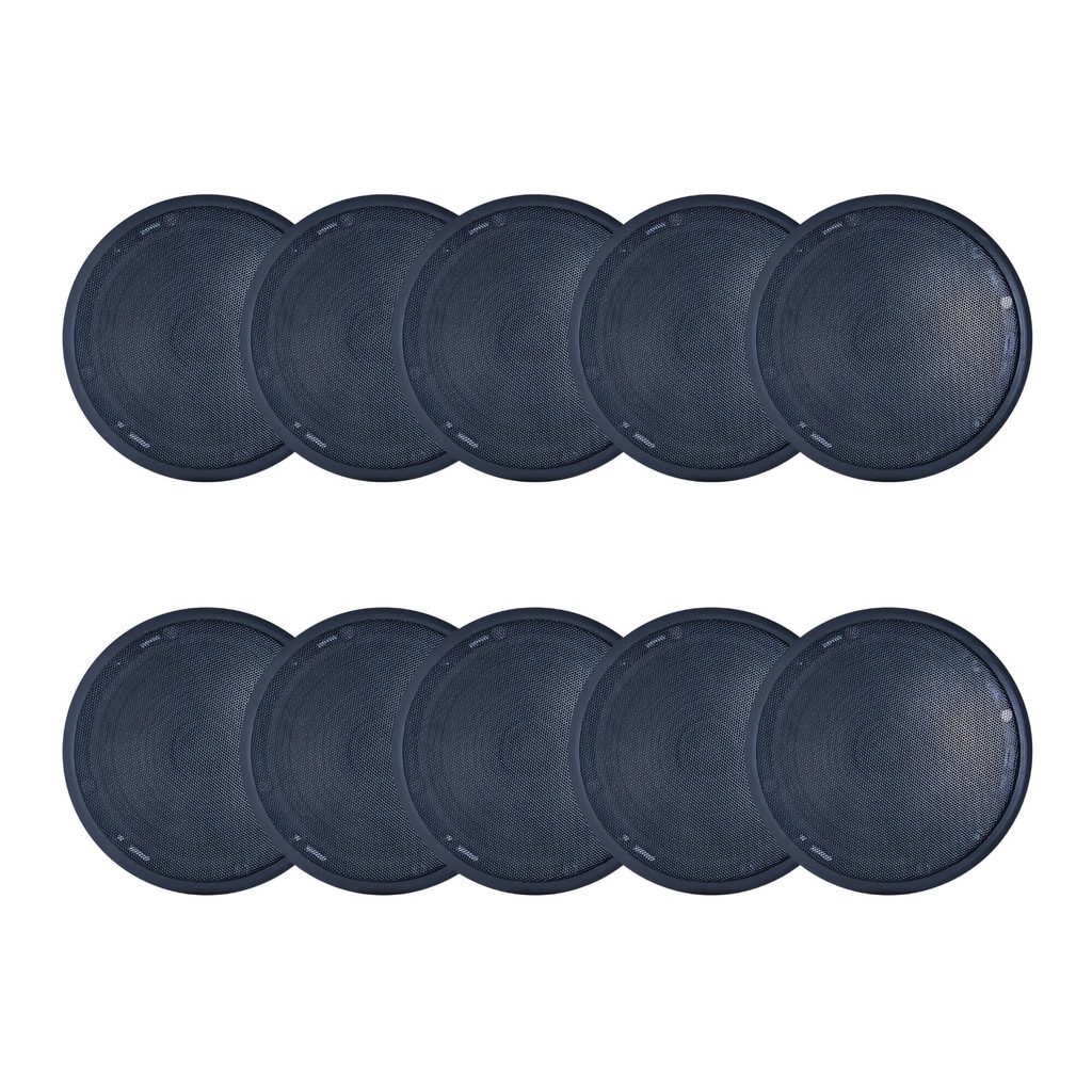Kit 10 Caixas Acústicas Arandela Orion Full Range 6P 55W 8R Redonda Cor Preta Leson - 2LS00078P