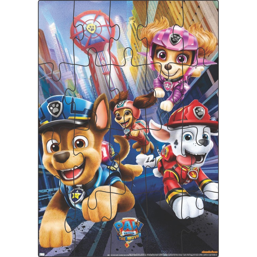 Quebra-Cabeça Jogo Infantil Educacional Patrulha Canina 20 peças em MDF 18x26 em Oferta na Shopee